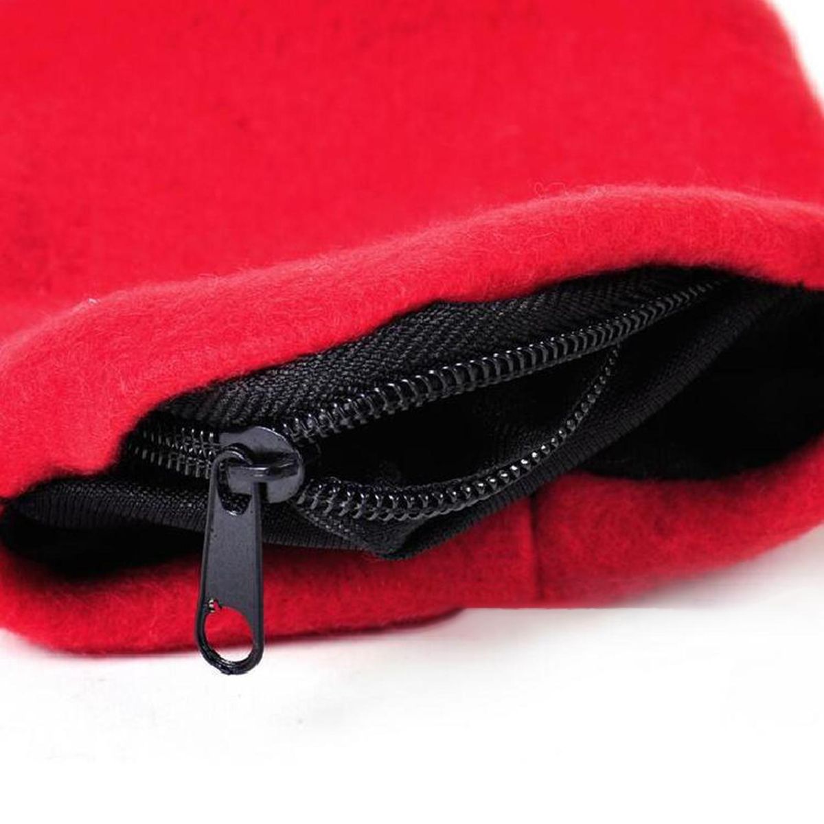 Wristband Wallet Sports Sweatband Zipper Wrist Pouch Red