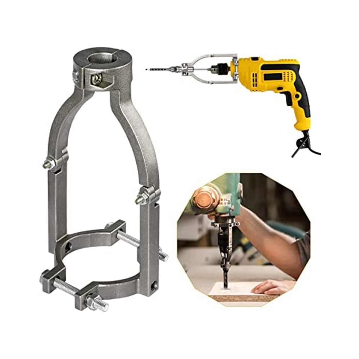 Square Hole Drill Bit Adapter for Installation and Disassembly -Mortising Attachment for Drill Press for Drill Machines