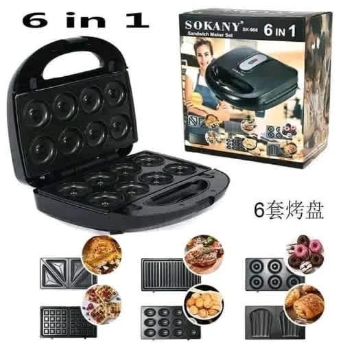 6 In1 Sandwich Maker- Breakfast Maker - 7509W