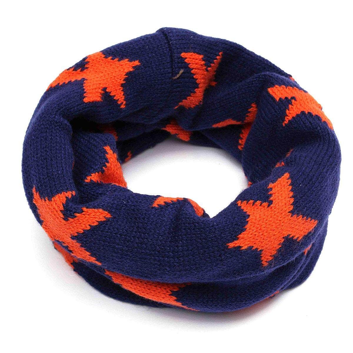 Boys Girls Neck Baby Kids Star Toddlers Knitted Circle Scarf Shawl Winter Warmer Tibetan Green