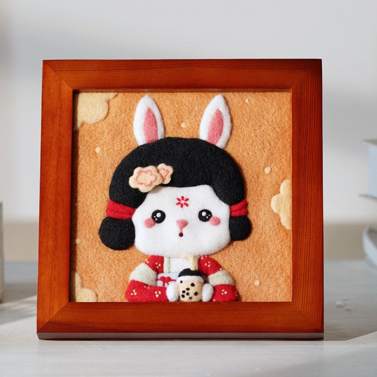 Wool  Felt Kit Gift DIY Decoration With Photo Frame Set For E