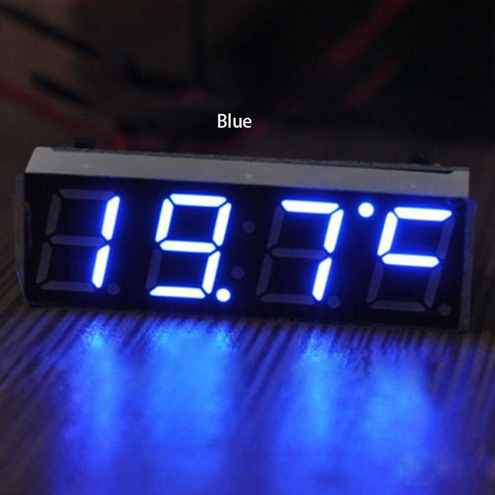 Mini Car Digital Clock Thermometer Voltmeter 3 IN 1 Meter Electronic INterior LED Display