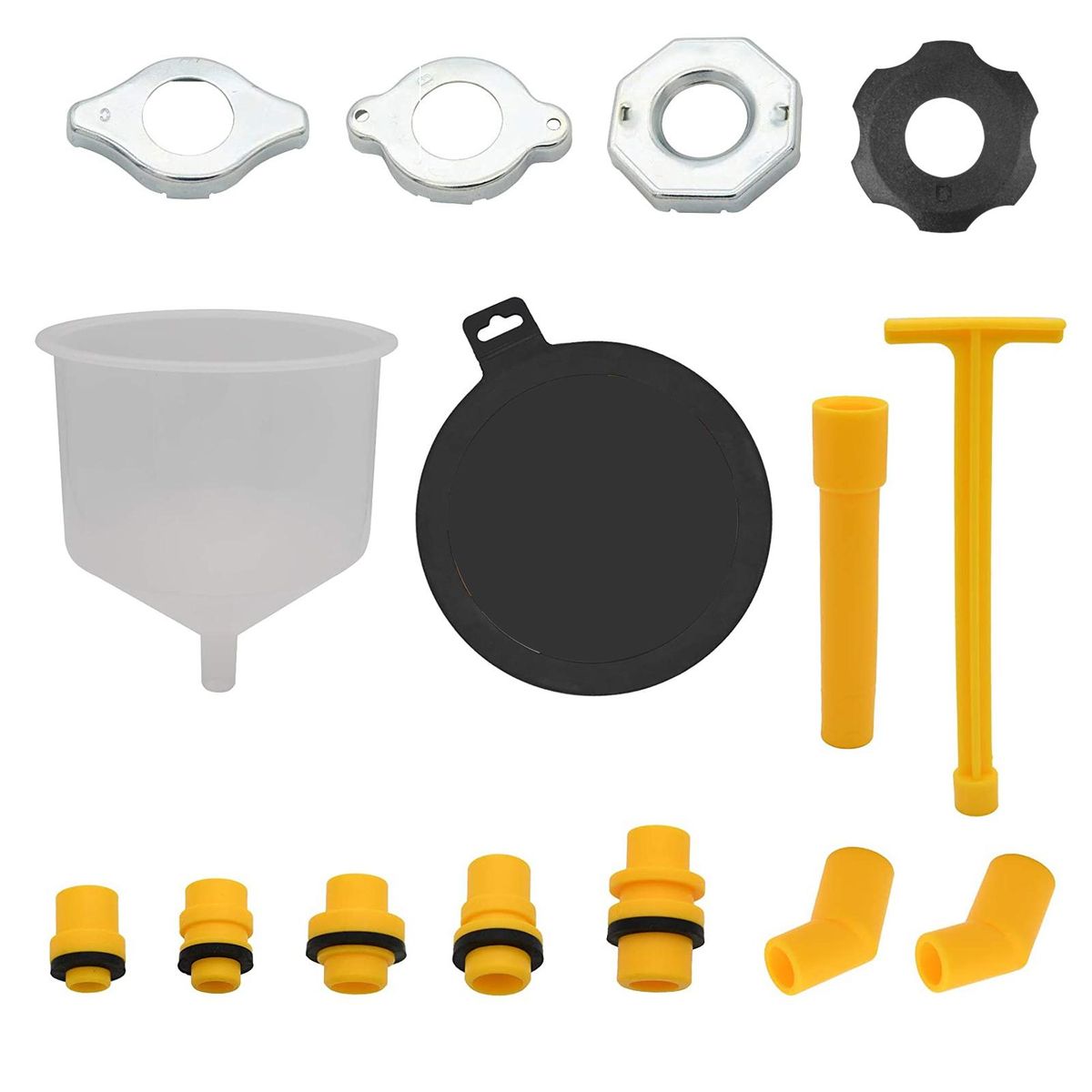 15 Piece Coolant Funnel Kit,Spill Free Funnel Auto Coolant Flush Kit Cooling System Funnel