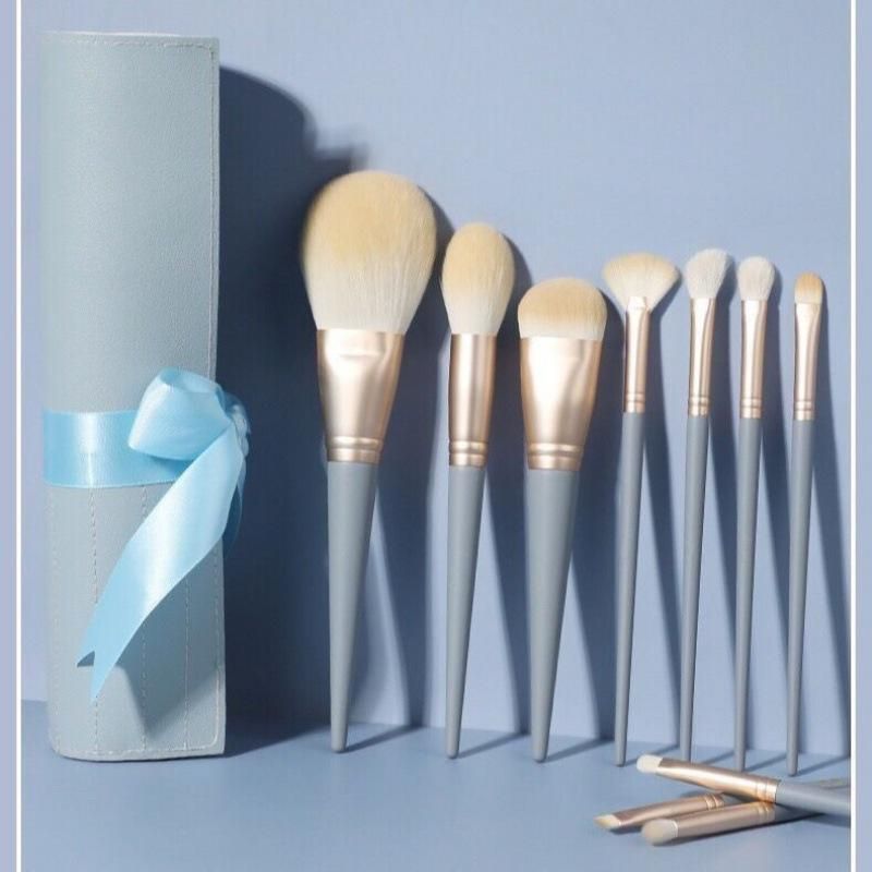 Makeup Brush Full Set Cangzhou 10 Sets Novice Brush Face Powder Brush Eyebrow Brush Foundation Animal Hair Tools