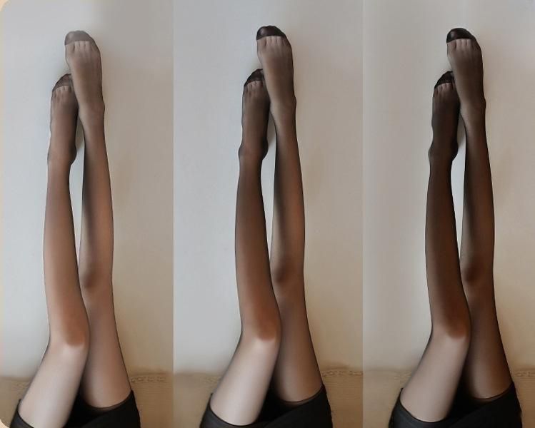 Anti-Snagging Invisible Black Silk Stockings