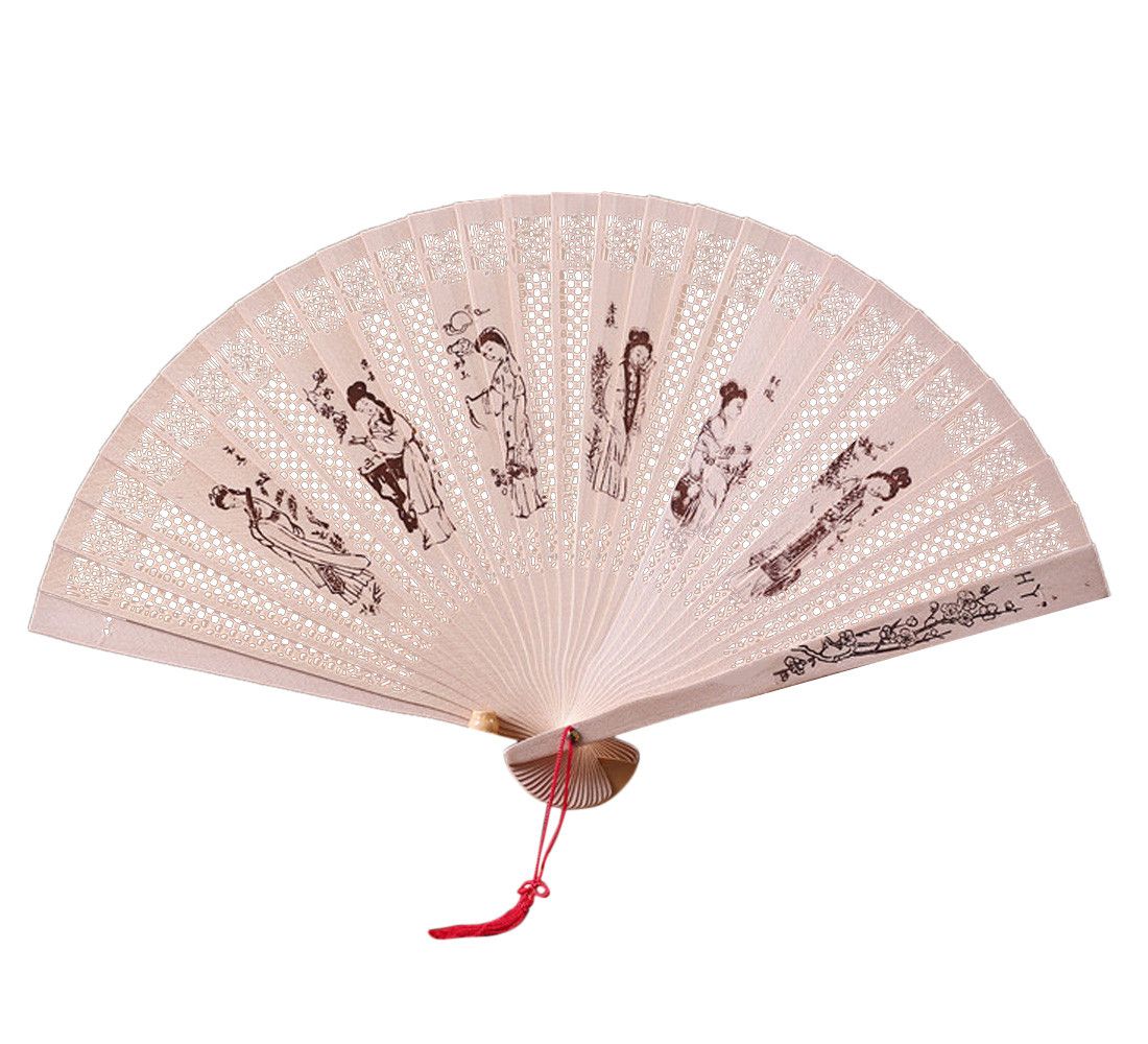 Smooth G619 Wooden 2019 Hand Chinese And Made Hollow Wedding Traditional Folding Opening Gift Fan Closing Exquisite