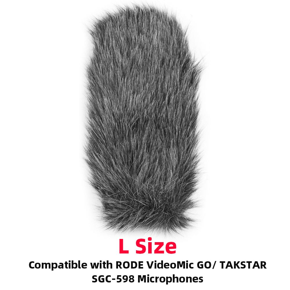 On-camera Microphone Furry Windscreen Mic Windshield Cover Muff For RODE VideoMic GO/ TAKSTAR SGC-598/ BOYA MM1 Microphone