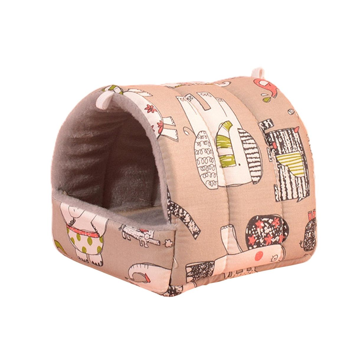 Hamster Cotton Nest Rocket Print Hamster Den Light Grey