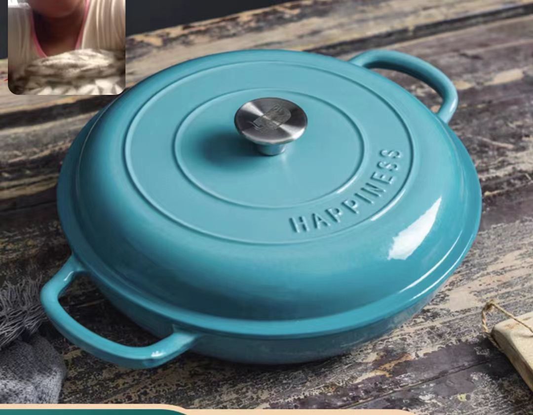 Crock Pot Artisan 3.5 Quart Enameled Cast Iron Deep Saute