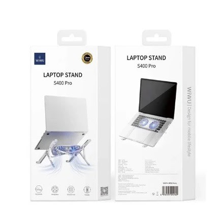 Wiwu Laptop Stand S400 Pro With Cooling Fan - Grey