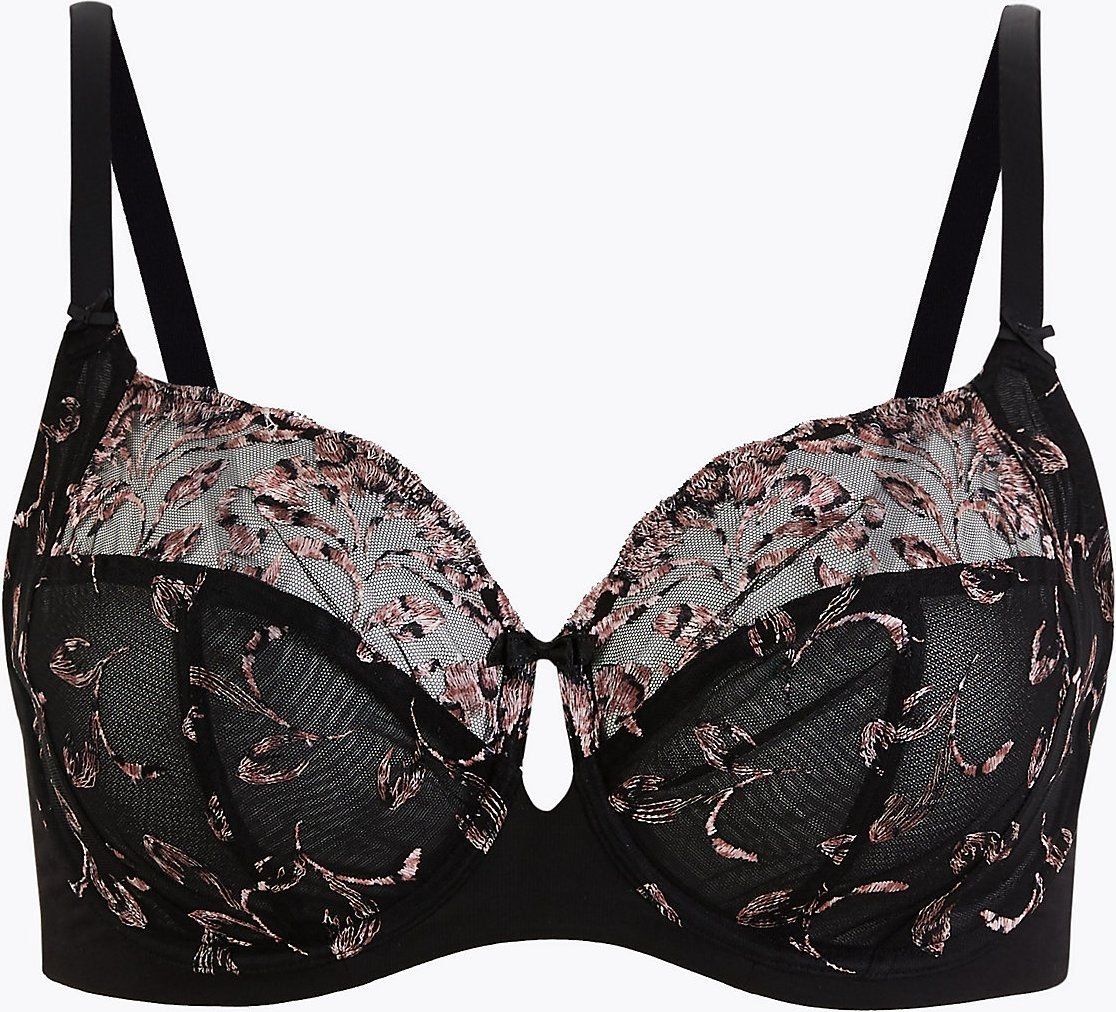 Embroidered Non-Padded Full Cup Bra