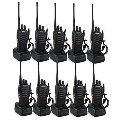 Two Way Radio Walkie Talkie With Earpiece - Bf888s - 10 Pcs