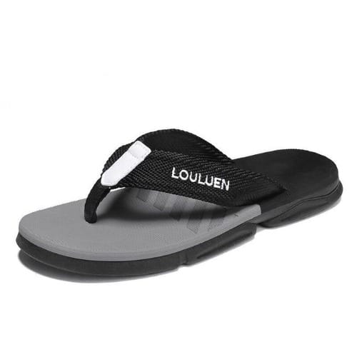Men Anti-slip Flip-flop Double Sole - Grey/black