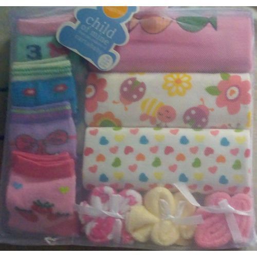 10 In 1 Unisex New Born Gift Pack (Bodysuits) - Pink Variant