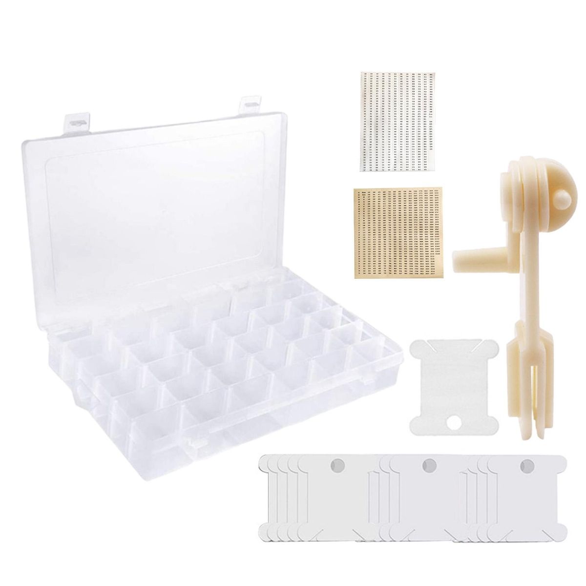 1 Set Embroidery Thread Storage Box Widely Use Cross Stitch Embroidery Thread Organizer Set