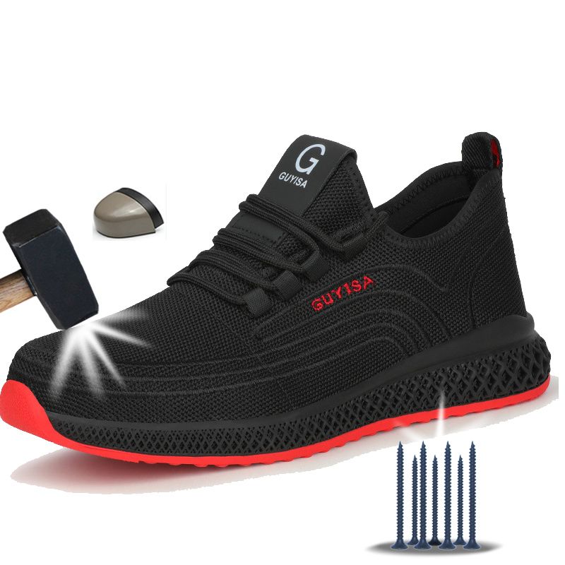 Steel Toe Work Shoes Breathable Man Lightweight Safety Boots