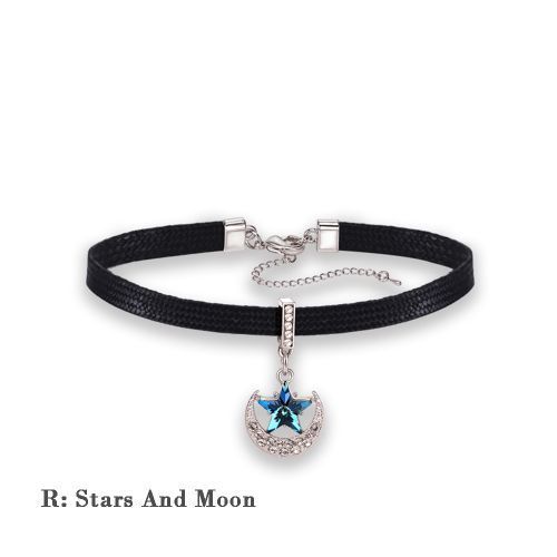 Ladies Necklace Black Neckband Clavicle Chain Women's Personality Choker R