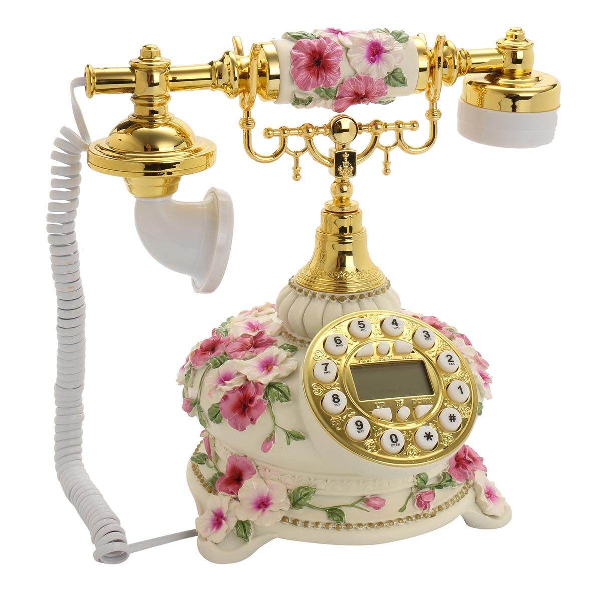 Antique LCD Phone French Style Vintage Retro Old Fashioned Telephone Princess