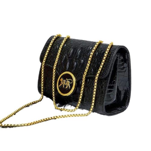 Chain Strap Midi Croc Bag