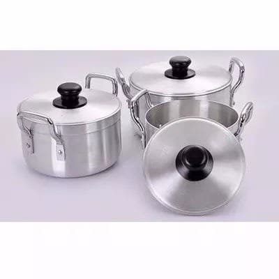 Aluminium Pots - Set Of 3