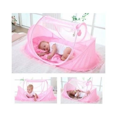 Baby Crib Instant Pop-up Net- Pink
