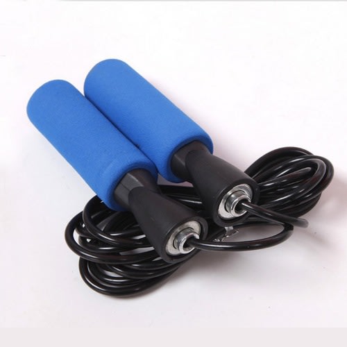 Adjustable Sport Jump Ropes With Thickened Anti-slip Foam - Blue