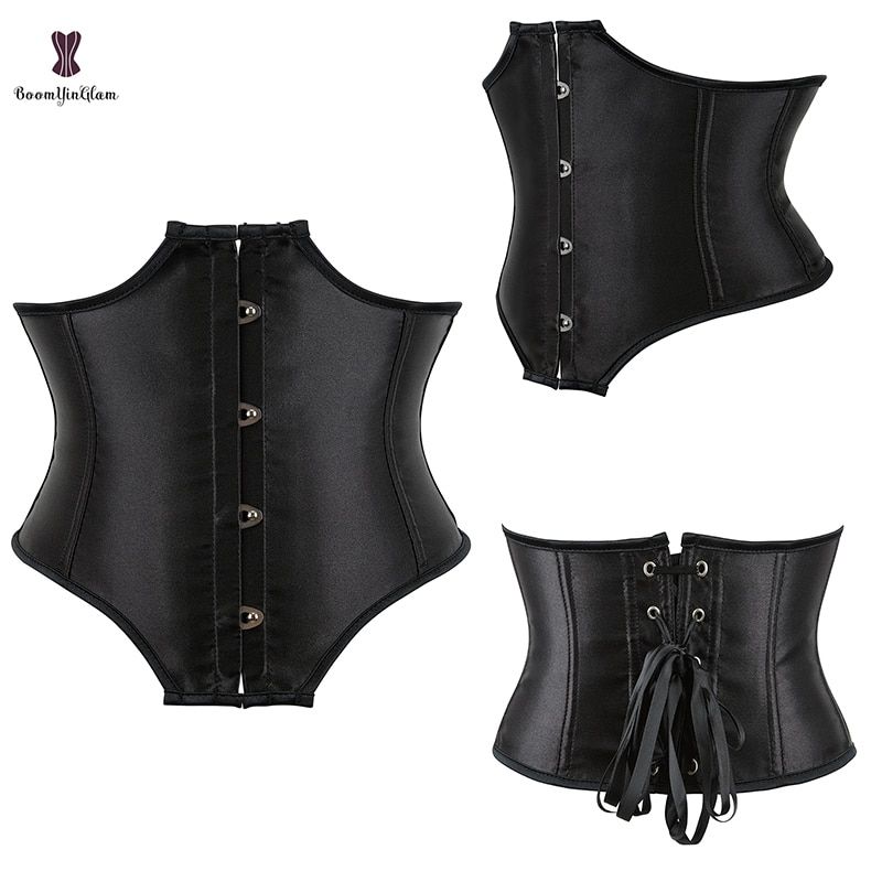 High Quality Metal Busk Clips Wholesale Underbust Waist Corset-859 Black