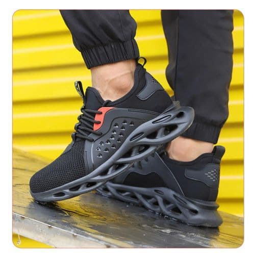 Steel Toe Work Boots /Safety Shoes - Anti-smashing Anti-puncture Anti-skid Lightweight