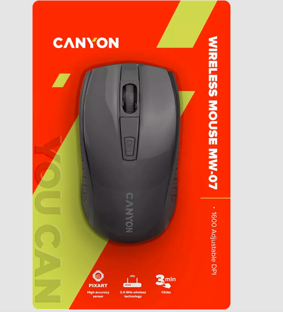 CANYON WIRELESS MOUSE MW-7 BLACK