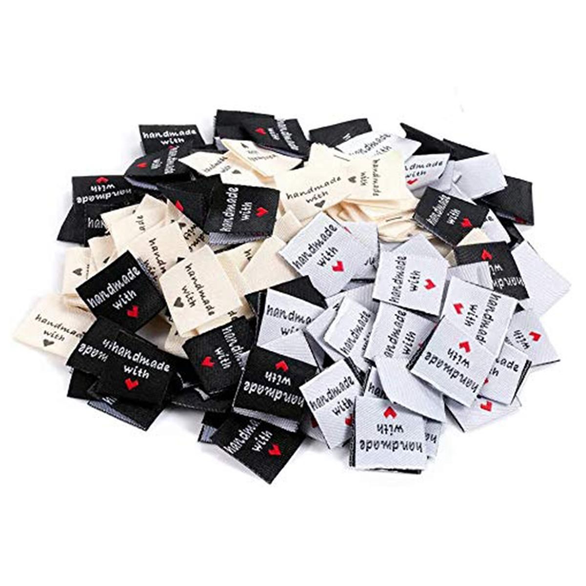 150 Pcs Handmade Sew-on Woven Clothing Labels Sewing