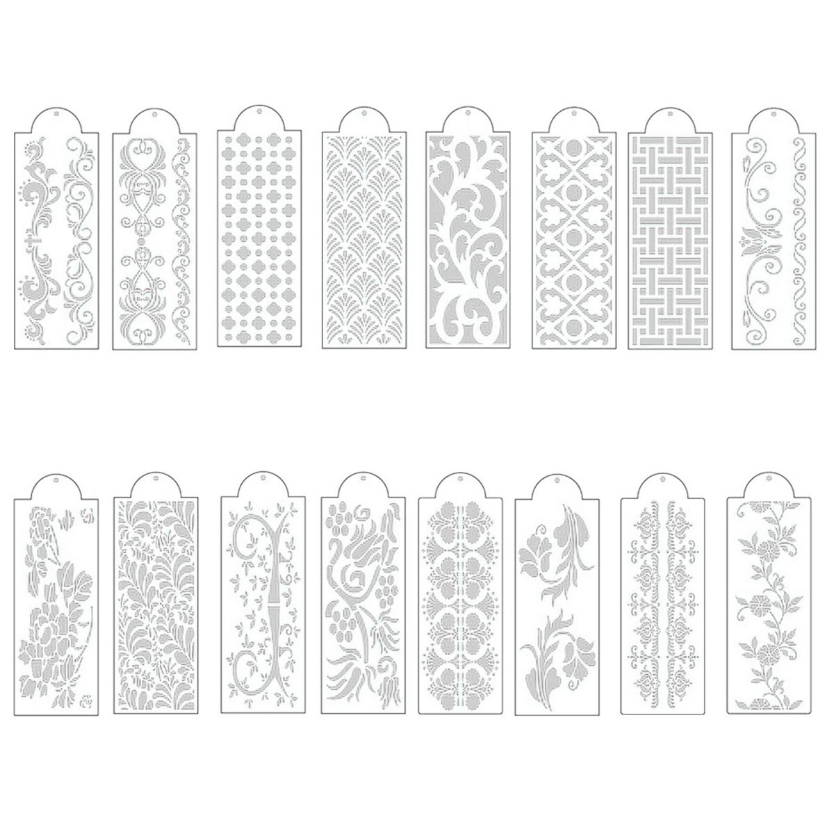16Pcs Cake Border Templates Flower Design Lace Cake Stencil Kitchen Baking Gadget