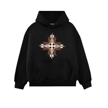 Men's Black Graphic Hoodie
