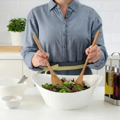 Ikea Salad Servers Set Bamboo - 2pcs