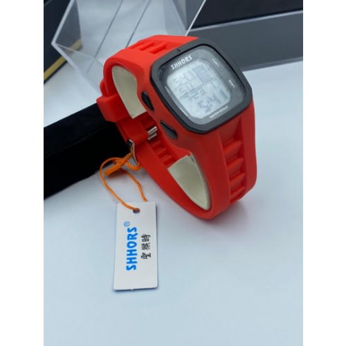 Men's Digital Rubber Wristwatch - Red