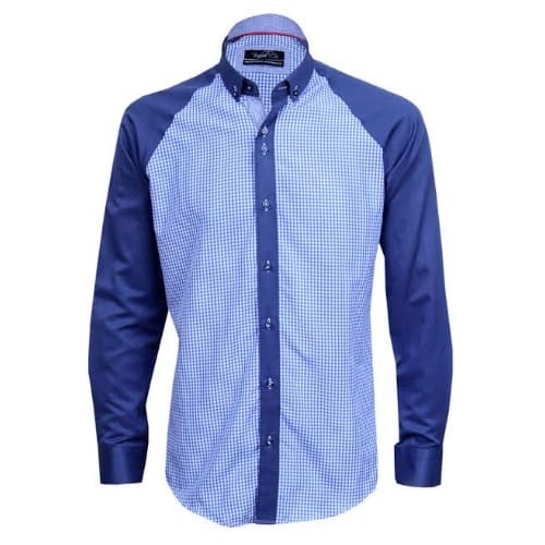 Classic Check Shirt - Blue - MSHT-4087