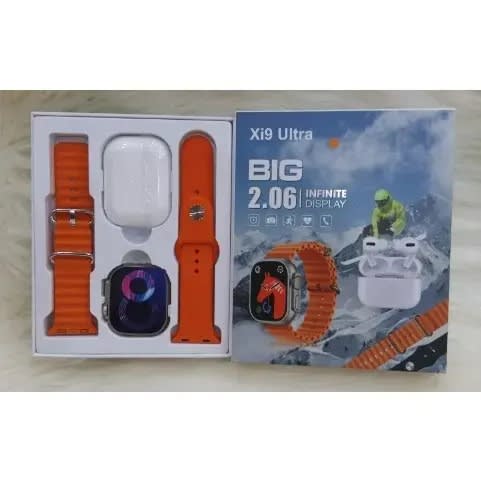 Xi9 Ultra Smartwatch With Earpods And 2 Straps