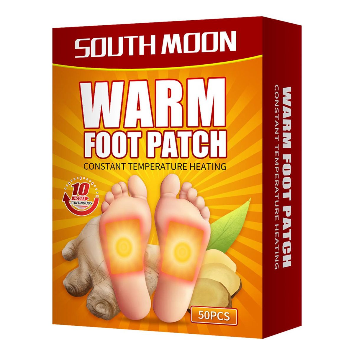 SOUTH MOON 50Pcs/Box Foot Patches Full Body Application Relieve Joint Pain Winter Essentials