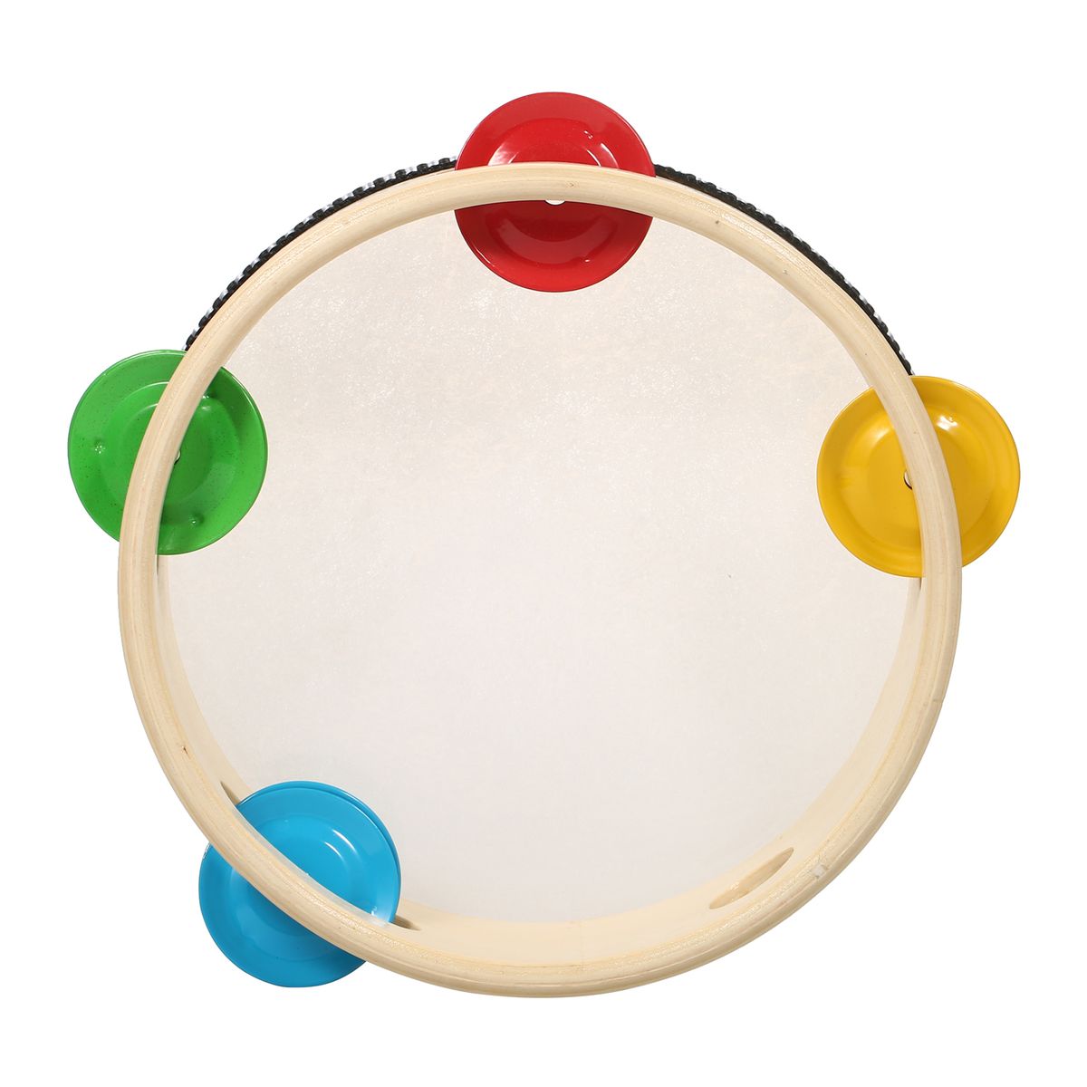 6 Inch Wooden Tambourine Handbell Hand Drum With Single Row