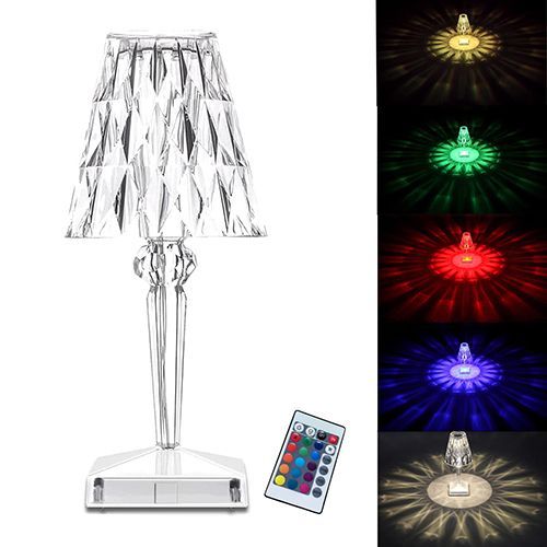 Crystal Diamond Table Lamp 16 Color Changing Romantic Light