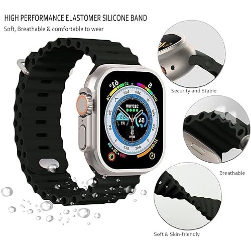 Watch Ultra 2/ultra Band 49, 45, 44,42mm - Adjustable Silicone Band