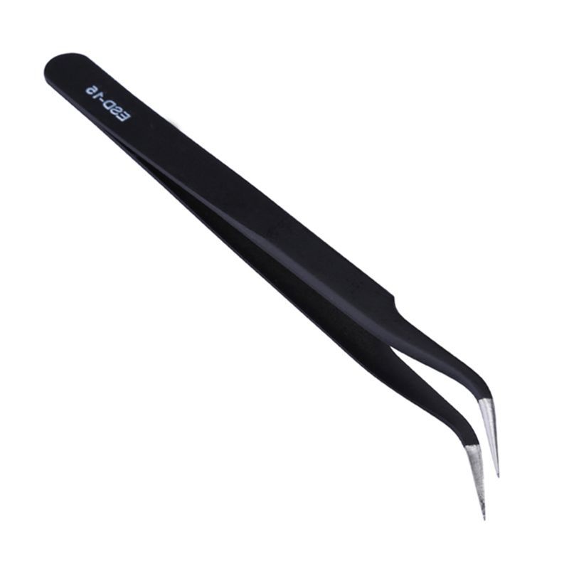 Carbon Steel High Precision Black Handicraft Clamp Plier Curved Tweezer DIY Nipper ESD-15/ESD-14-ESD-14