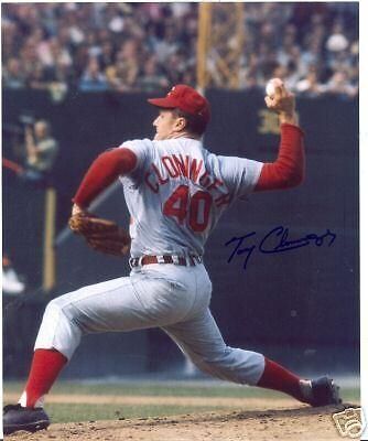 TONY CLONINGER CINCINNATI REDS SIGNED 8X10 Photo Poster painting W/COA