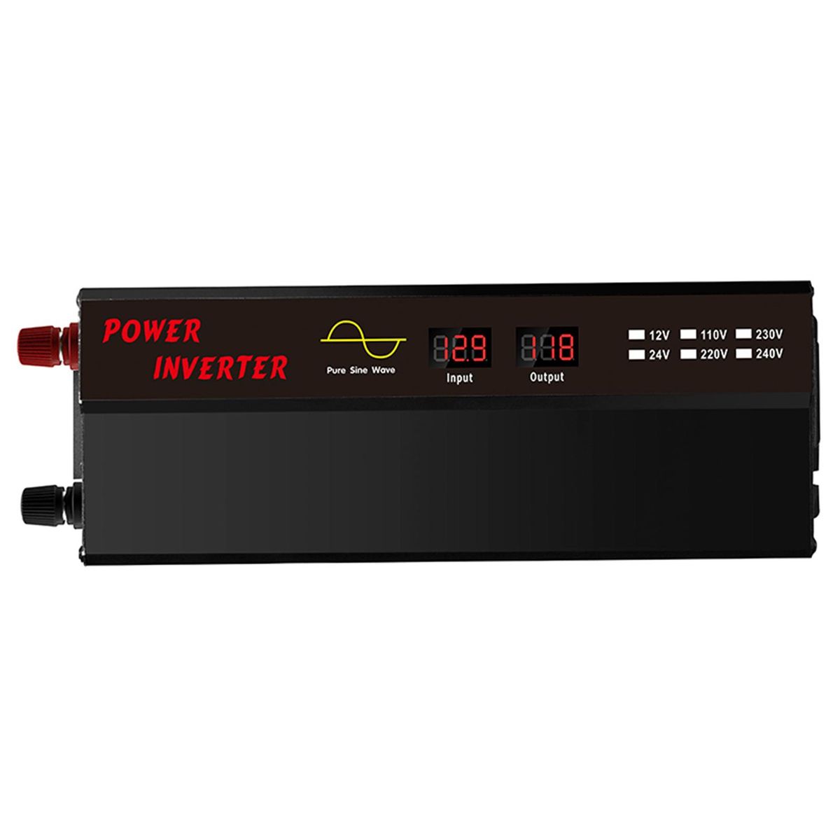 Pure Sine Wave Inverter DC 12V/24V to AC 220V-240V 800W Pure Sine Wave Inverter Dual USB Port Cooling Fan for Car RV Boat Off-Grid Power