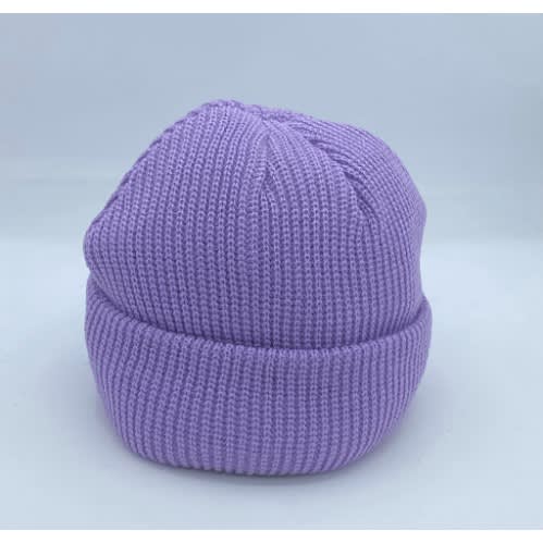Short Fold Classic Beanie Skullie Head Warmer Purple