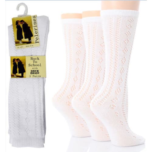 3 Pairs Of Back To School Unisex Socks  - White