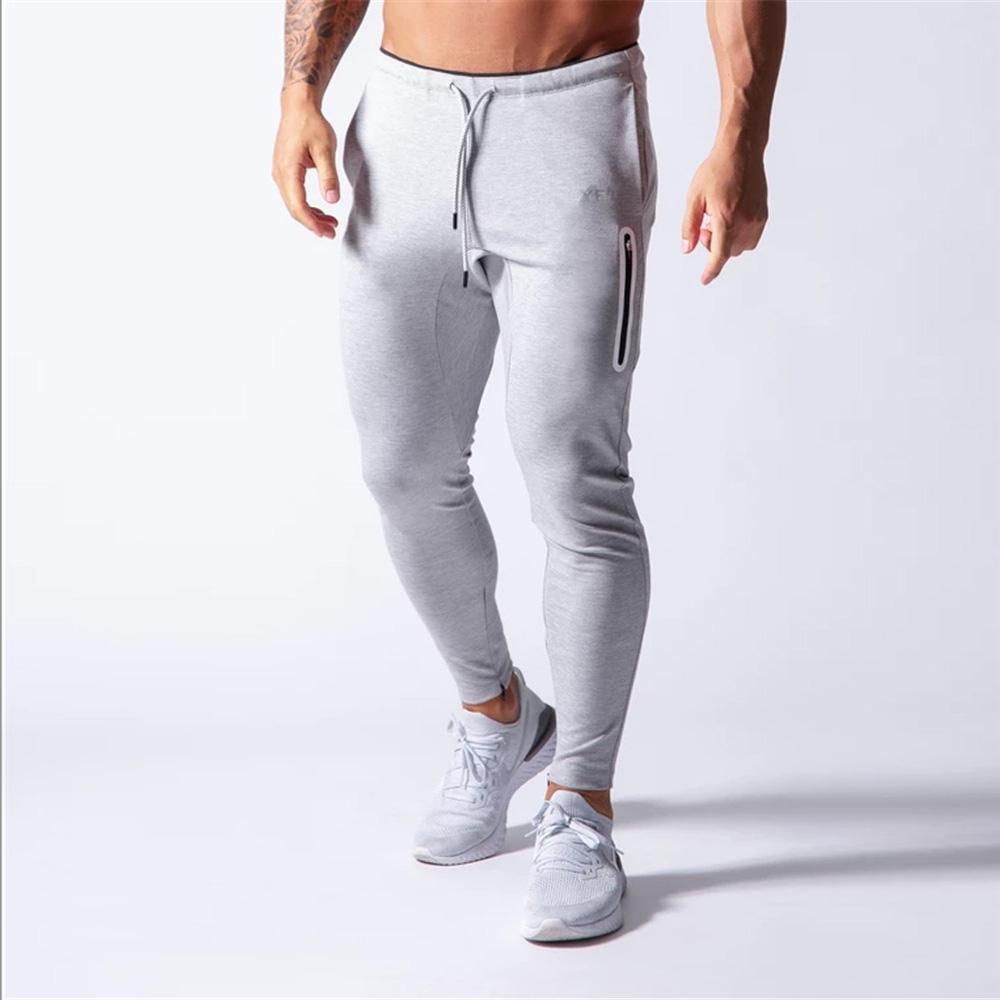 Mens running sports pants cotton tracksuit tight pants for bodybuilding 20CK01-2