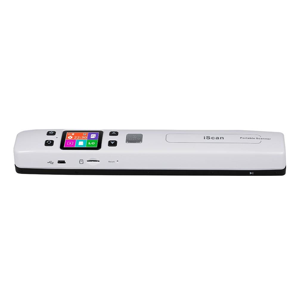 iScan 1050DPI Portable Scanner Support TF Card Max. 32GB Photo JPEG PDF Color Scanning Receipts Books A4 Document