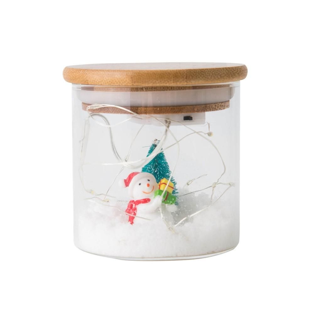 DIY Christmas Borosilicate Snow Decoration Lamp Jar Gift Birthday Gift