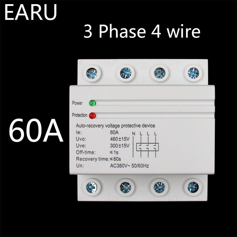 Automatic Recovery 1pc Restore Rail Din 60A 380V 3P+N Self