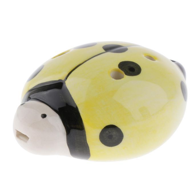 Ocarina 6 Holes Flute Porcelain Ceramic Alto C Kids Musical Yollow